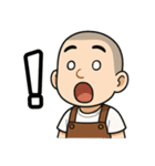 日常使いサロペット坊主（個別スタンプ：17）