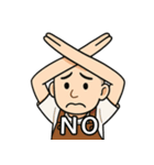 日常使いサロペット坊主（個別スタンプ：37）
