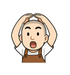 日常使いサロペット坊主（個別スタンプ：38）