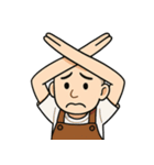 日常使いサロペット坊主（個別スタンプ：39）