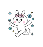 感情表現豊かな白うさぎ①（個別スタンプ：5）