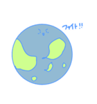 さえこ画伯 ハンコ④ 「カメウサヒヨ地球」（個別スタンプ：15）