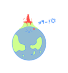 さえこ画伯 ハンコ④ 「カメウサヒヨ地球」（個別スタンプ：16）