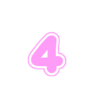 3-3白枠ひらがな(ピンク)アレンジ用平仮名（個別スタンプ：17）