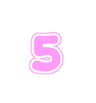3-3白枠ひらがな(ピンク)アレンジ用平仮名（個別スタンプ：18）