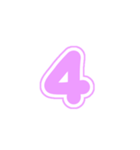 3-3白枠ひらがな(P紫色)アレンジ用等平仮名（個別スタンプ：17）