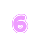 3-3白枠ひらがな(P紫色)アレンジ用等平仮名（個別スタンプ：19）