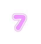 3-3白枠ひらがな(P紫色)アレンジ用等平仮名（個別スタンプ：20）