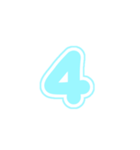 3-3白枠ひらがな(P水色)アレンジ用平仮名（個別スタンプ：17）