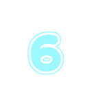 3-3白枠ひらがな(P水色)アレンジ用平仮名（個別スタンプ：19）