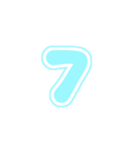 3-3白枠ひらがな(P水色)アレンジ用平仮名（個別スタンプ：20）