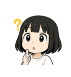 黒髪ショートの女の子（個別スタンプ：18）
