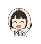 黒髪ショートの女の子（個別スタンプ：36）