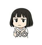 黒髪ショートの女の子（個別スタンプ：37）