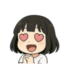黒髪ショートの女の子（個別スタンプ：40）