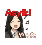 JKスタンプで学ぶインドネシア語♡（個別スタンプ：17）