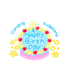 きれいなお祝いケーキ (英語)（個別スタンプ：2）
