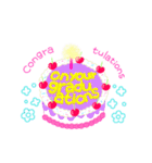 きれいなお祝いケーキ (英語)（個別スタンプ：6）