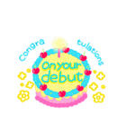きれいなお祝いケーキ (英語)（個別スタンプ：12）