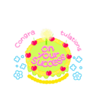きれいなお祝いケーキ (英語)（個別スタンプ：18）