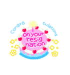 きれいなお祝いケーキ (英語)（個別スタンプ：24）