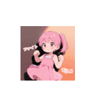 ラブリーチュ 韓国語 日本語（個別スタンプ：3）