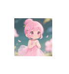 ラブリーチュ 韓国語 日本語（個別スタンプ：7）