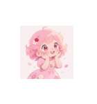 ラブリーチュ 韓国語 日本語（個別スタンプ：8）