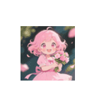 ラブリーチュ 韓国語 日本語（個別スタンプ：10）