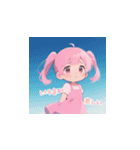 ラブリーチュ 韓国語 日本語（個別スタンプ：23）