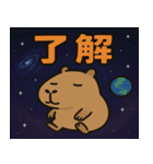 カピバラと宇宙の旅@SFW（個別スタンプ：2）