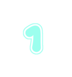 3-3白枠ひらがな(Pみどり)アレンジ用平仮名（個別スタンプ：14）