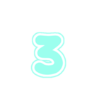 3-3白枠ひらがな(Pみどり)アレンジ用平仮名（個別スタンプ：16）