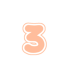 3-3白枠ひらがな(P橙色)アレンジ用平仮名（個別スタンプ：16）