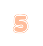 3-3白枠ひらがな(P橙色)アレンジ用平仮名（個別スタンプ：18）