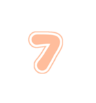 3-3白枠ひらがな(P橙色)アレンジ用平仮名（個別スタンプ：20）