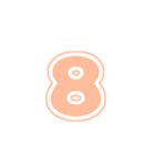 3-3白枠ひらがな(P橙色)アレンジ用平仮名（個別スタンプ：21）