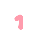 3-3ひらがな(P赤色)アレンジ用パステル（個別スタンプ：14）