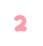 3-3ひらがな(P赤色)アレンジ用パステル（個別スタンプ：15）
