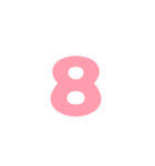 3-3ひらがな(P赤色)アレンジ用パステル（個別スタンプ：21）