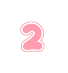 3-3白枠ひらがな(P赤色)アレンジ用パステル（個別スタンプ：15）