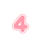 3-3白枠ひらがな(P赤色)アレンジ用パステル（個別スタンプ：17）