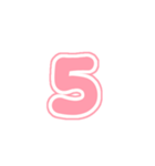 3-3白枠ひらがな(P赤色)アレンジ用パステル（個別スタンプ：18）