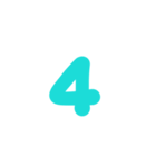 3-3ひらがなP緑色アレンジ用平仮名パステル（個別スタンプ：17）