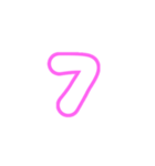 3-3ひらがな(白ピンク)アレンジ用パステル（個別スタンプ：20）