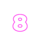 3-3ひらがな(白ピンク)アレンジ用パステル（個別スタンプ：21）