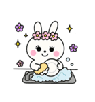 日常白うさぎ②（個別スタンプ：3）