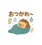 森の動物スタンプ·北欧クレヨン編（個別スタンプ：3）