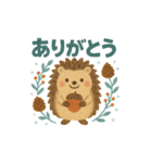 森の動物スタンプ·北欧クレヨン編（個別スタンプ：7）