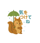 森の動物スタンプ·北欧クレヨン編（個別スタンプ：28）